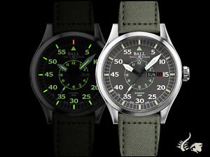 Ball Engineer Master II Aviator Watch, Ball RR1102, 46mm, Grey, NM1080C-L5J-GY