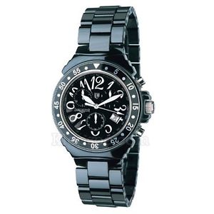 Uhr Lancaster Schwarz- Black Ceramic Chronograph,- Damen oder Herren Uhr