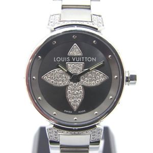 Auth Louis Vuitton Tambour Lady's Women's Quartz SS&Diamond 146524