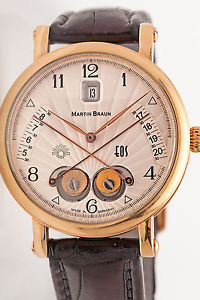 Estate $42,000 42mm Martin Braun SUN EOS 18k Gold Automatic Watch 124g