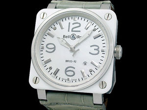Auth Bell & Ross Aviation BR03 BR03-92SC SS / Ceramic Auto Men's Watch(S A47992)