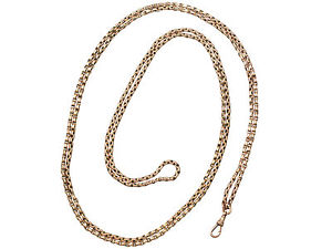 Antique 9ct Yellow Gold Longuard / Watch Chain - Circa 1890
