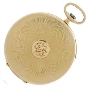 AUTHENTIC SOLVIL PAUL DITISHEM 18K SOLID GOLD OPEN FACE SWISS 1910' POCKET WATCH