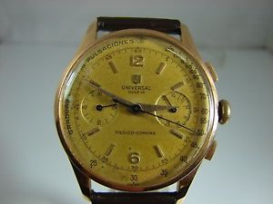 UNIVERSAL CHRONOGRAPH MEDICO-COMPAX 18K RED GOLD, CAL 285