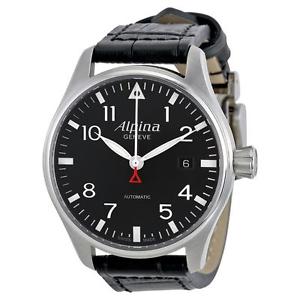 ALPINA STARTIMER PILOT HERREN-ARMBANDUHR 40MM ARMBAND LEDER AUTOMATIK 525B3S6