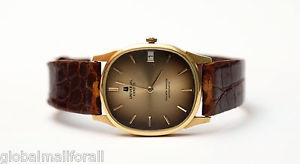 ORIGINAL RARE UNIVERSAL GENEVE GOLDEN SHADOW 18K AUTOMATIC 25J SWISS WATCH