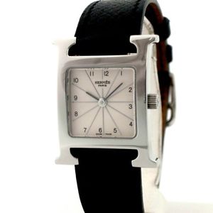 Auth HERMES H-watch Women's Quarts SS&Leather HH1.210 138372