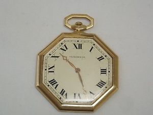 Touchon & co Slim 19 Jewels 18K Gold Pocket Watch