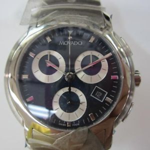 MOVADO MEN'S WATCH CHRONO QUARTZ ALL S/S SAPPHIRE SWISS ORIGINAL NEW