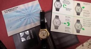 Zenith Chronomaster Moonphase Volkalendar Ref 30.0160.418 18k GOLD Very Rare!