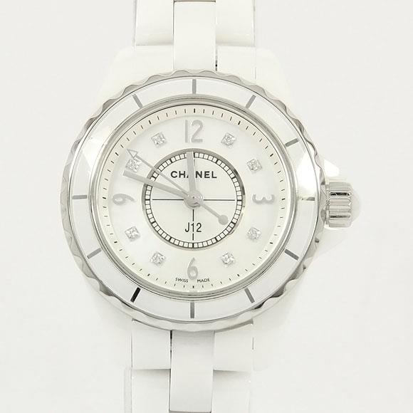 Used[B] Watch Chanel H2570 J12 29mm ceramic 8P Quartz White Shell Diamond G1R