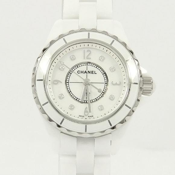 Used[A] Watch Chanel H2570 J12 29mm ceramic 8P Quartz White Shell Diamond V6X