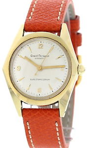 Men's Girard Perregaux Gyromatic Black Starr & Gorham 14K Yellow Gold Watch