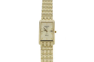 Geneve Golduhren 585 Gold Herrenuhr 14kt. Gelbgold Armbanduhr Italy 2002
