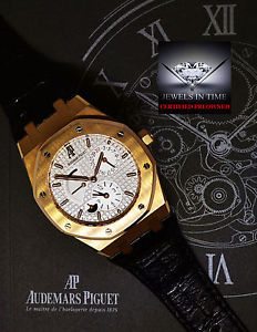 Audemars Piguet Dual Time 18k Rose Gold Mens Watch Box/Book 26120OR