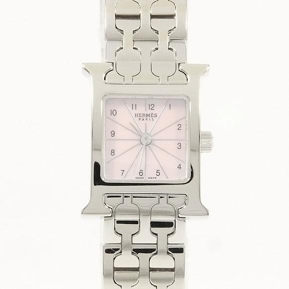 Used[B] Watch Hermes HH1.110 H Watch Quartz Pink Shell Arabic V6R