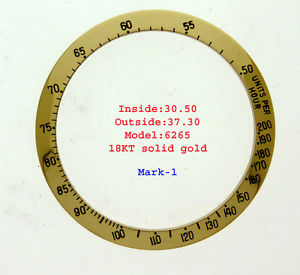 Daytona 6265, 18kt Gold bezel Mark-1