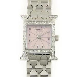Used[A] Watch Hermes HH1.130 H Watch / D Quartz Pink Shell Arabic E5Y