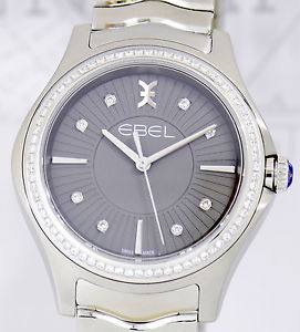 Ebel Wave Lady Grande Diamond Dial Bezel Yellow Gold NEU B P 35mm
