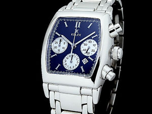 Auth KELEK Tonneau chronograph 20000-05A SS Auto Men's Watch(27.10.4)