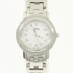 Used[C] Watch Hermes CL4.210 Clipper nacres Quartz Pink Shell Arabic M2T