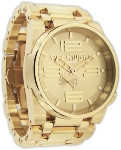 Rockwell Watch 50mm Swiss Made 18k Gold New in Box!