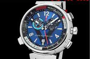 Auth LOUIS VUITTON Tambour Regatta Navy Q102D0 SS Quartz Men's Watch(S A2491)