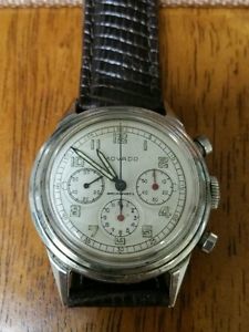 GENTS VINTAGE STAINLESS STEEL MOVADO CHRONOGRAPH WRISTWATCH