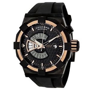$22900 Concord C1 Worldtimer 18K Rose Gold  Black Men's Watch 0320049 NEW Boxed