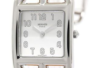 Mint Condition HERMES Capecod Double Tour Steel Ladies Watch CC1.210 (BF099846)