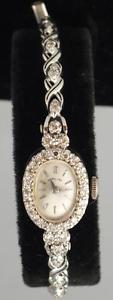 Gorgeous Vintage Hamilton 14K White Gold Lady's Watch With 50 Diamonds