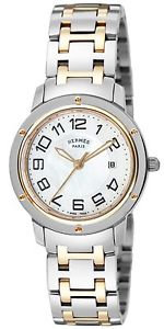 New HERMES Clipper K18RG / SS Chronograph CP1.321.212.4967 Ladies Watch,AS