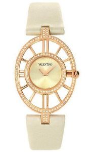 Valentino Vanity Rose Gold Plated Steel/Diamond Women's Watch Retails $7100 NWT
