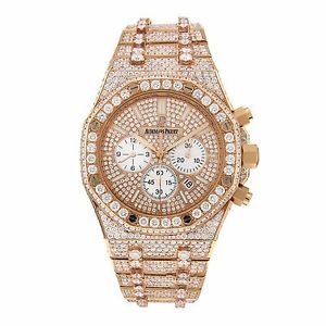 Audemars Piguet Royal Oak Chronograph Rose Gold Iced Out Diamonds - 25.6ct 26320