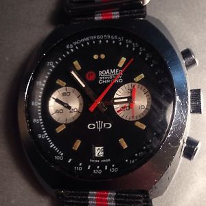 Roamer Stingray vintage 1967 chronograph Diver  CD watch!! Ultra rare No Heuer
