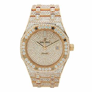 Audemars Piguet Royal Oak Rose Gold, Diamonds Filled, Diamond Dial - 41mm