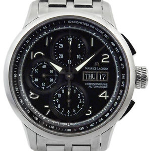 Pre-Owned MAURICE LACROIX Masterpiece Automatic Black Men MP6348-SS002-32E, ML