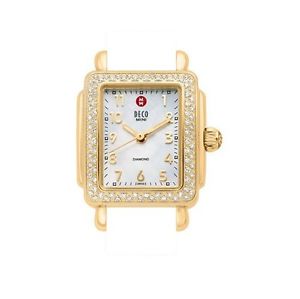 Michele MW06D01B0025 Mini Deco All Gold Diamond Dial Mother Of Pearl 23MM NEW