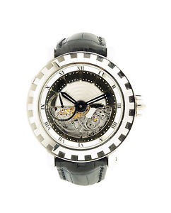 DeWitt 18K White Gold Semi-Skeletonized Minute Repeating Wristwatch. Limited Ed