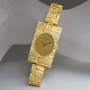 Lapponia Björn Weckström Damen Quarz Uhr in 585/14K Gelbgold