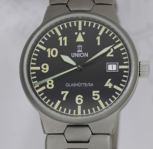 Union Glashütte Fliegeruhr Automatik Titan Klassiker selten Sammler Glashütt