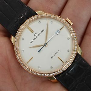 Girard Perdreaux Classique Elegance 18k Rose Gold Diamonds 49525D52A1A1-BK6A