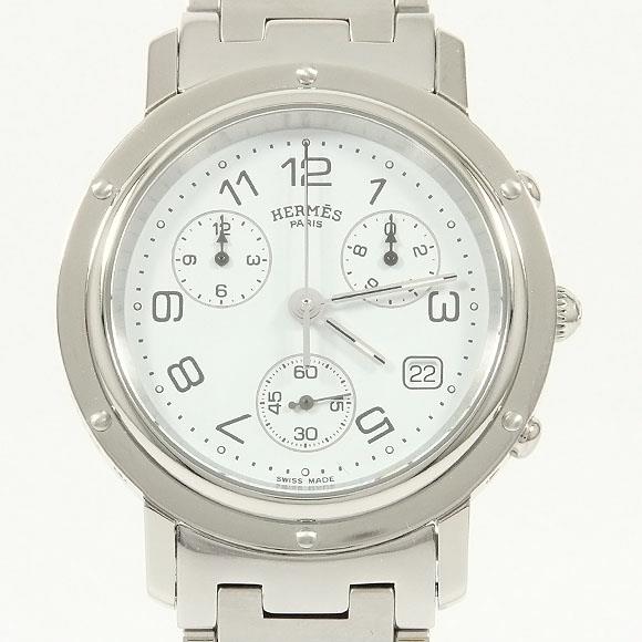 Used[B] Watch Hermes CL1.910 Clipper Chrono Quartz White Arabic F0N