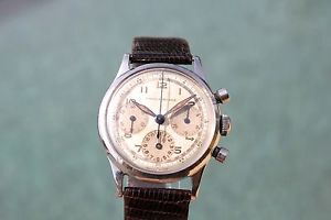 X RARE VINTAGE MILITARY GIRARD PERREGAUX CHRONOGRAPH WATCH UNIVERSAL GENEVE 281