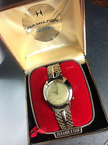 Hamilton Spectra 500 Cal Electric Watch 1958 Solid 14 Kt Gold 