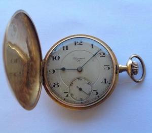 ANTIQUE ANDRE MONNIN & FILS "ELEGANCIA 1a" POCKET WATCHES 18K GOLD, 46mm, RARE!