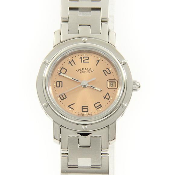 Used[B] Watch Hermes CL4.210 Clipper Quartz Pink Arabic W4Y