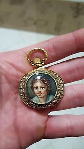 Orologio oro tasca diamanti oro e smalti Longines