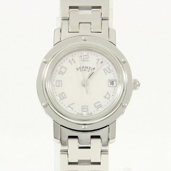 Used[B] Watch Hermes CL4.210 Clipper nacres Quartz White Shell Arabic T8V