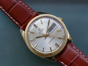 BIG OMEGA SEAMASTER SOLID 18 K GOLD VINTAGE ORIGINAL DIAL